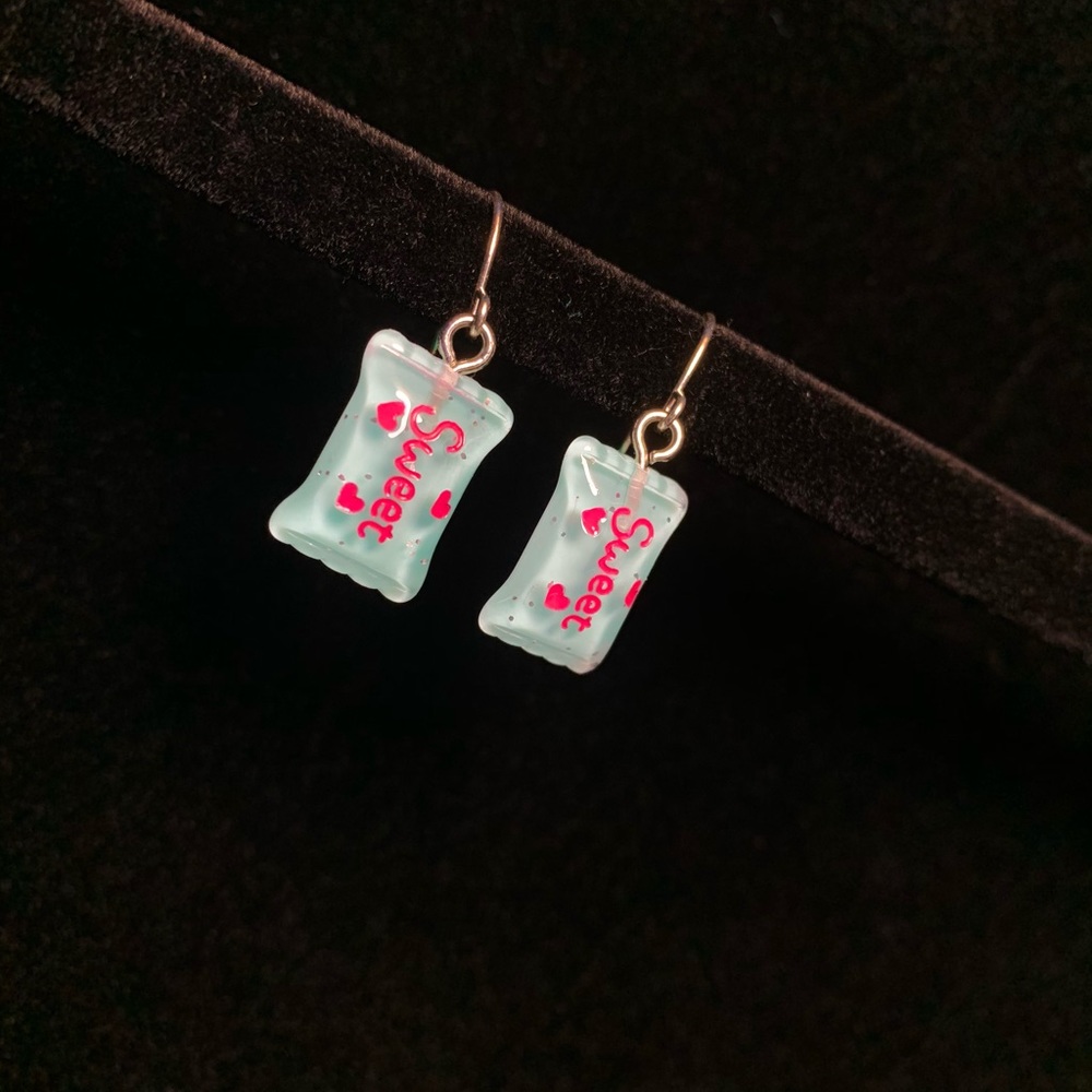 Small candy bag earrings